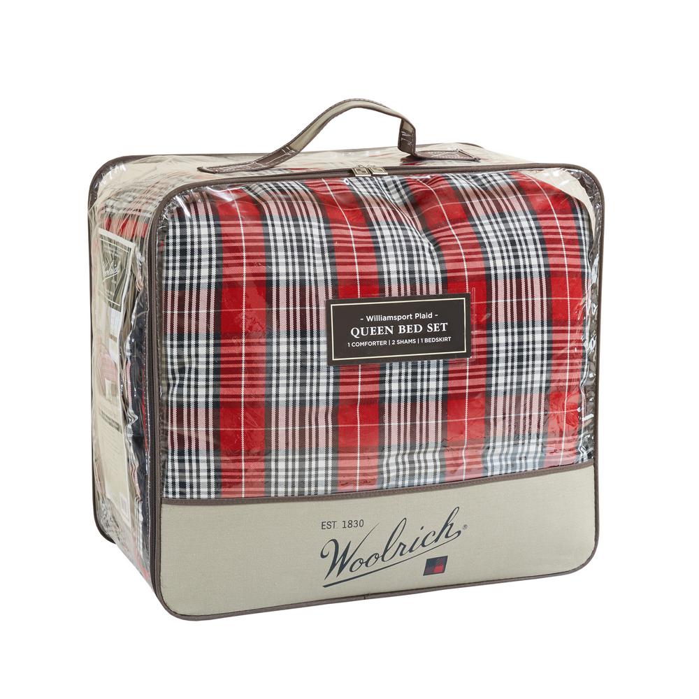 Woolrich Williamsport 4 Piece Red King Comforter Set Wr10 085
