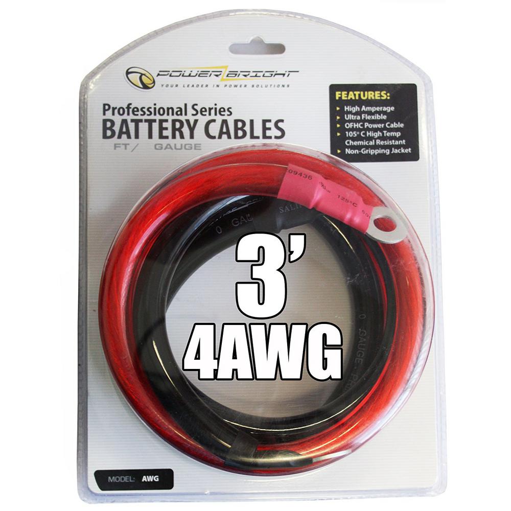 4 Awg Gauge 3 Ft Professional Series Cables 4 Awg Gauge 3 Ft Professional Series Cables