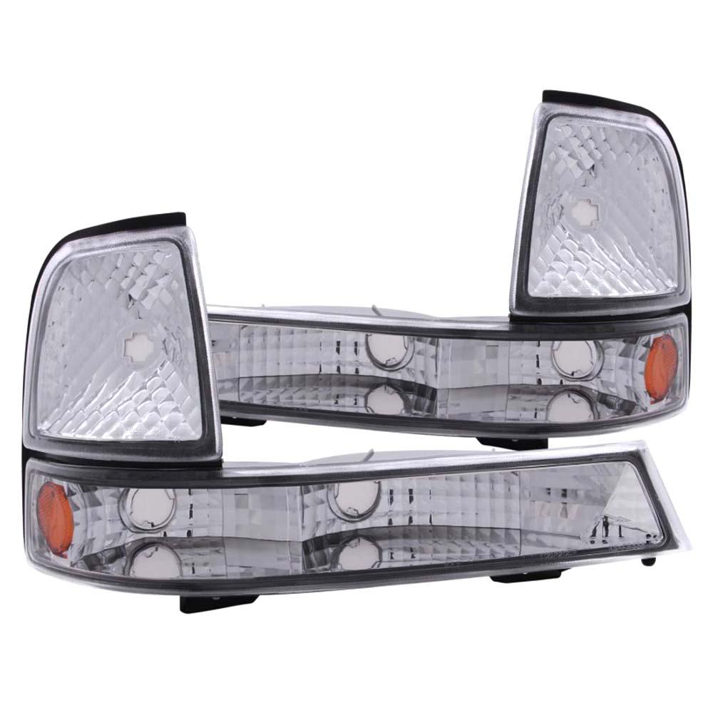 Anzo Usa 1998 2000 Ford Ranger Euro Parking Lights Chrome W Amber 1998 2000 Ford Ranger Euro Parking Lights Chrome W Amber Reflector