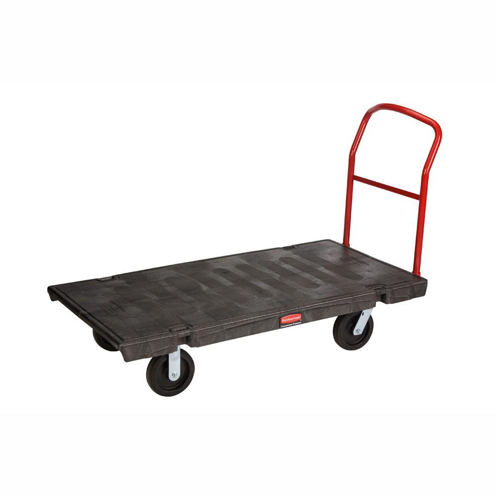 Rubbermaid Commercial Products 30 inch x 60 inch Heavy Duty Platform Truck with 8 inch Rubber Casters