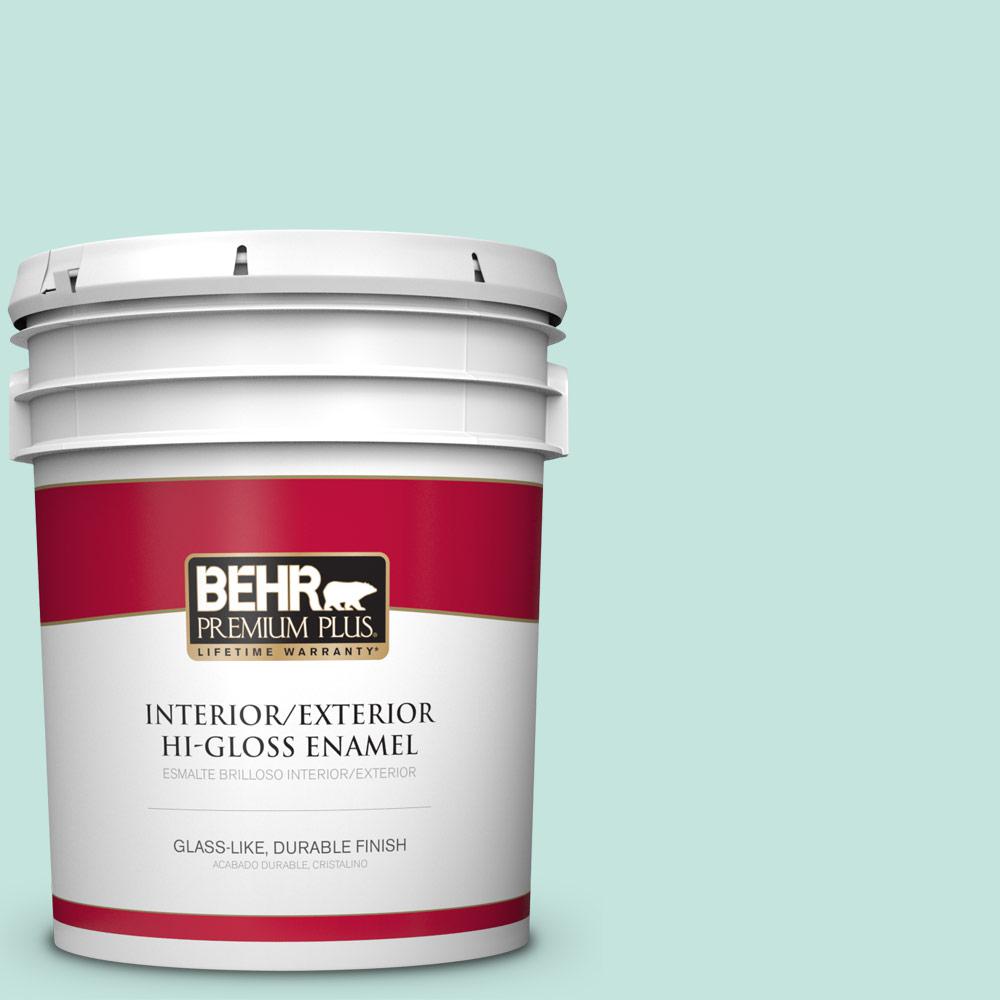 BEHR Premium Plus 5gal. 460A2 Tropical Dream HiGloss Enamel