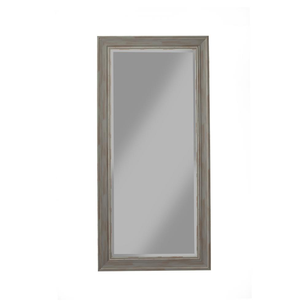 Antique Grey Farmhouse Full Length Leaner Mirror 18311 The Home Depot Antique Grey Farmhouse Full Length Leaner Mirror