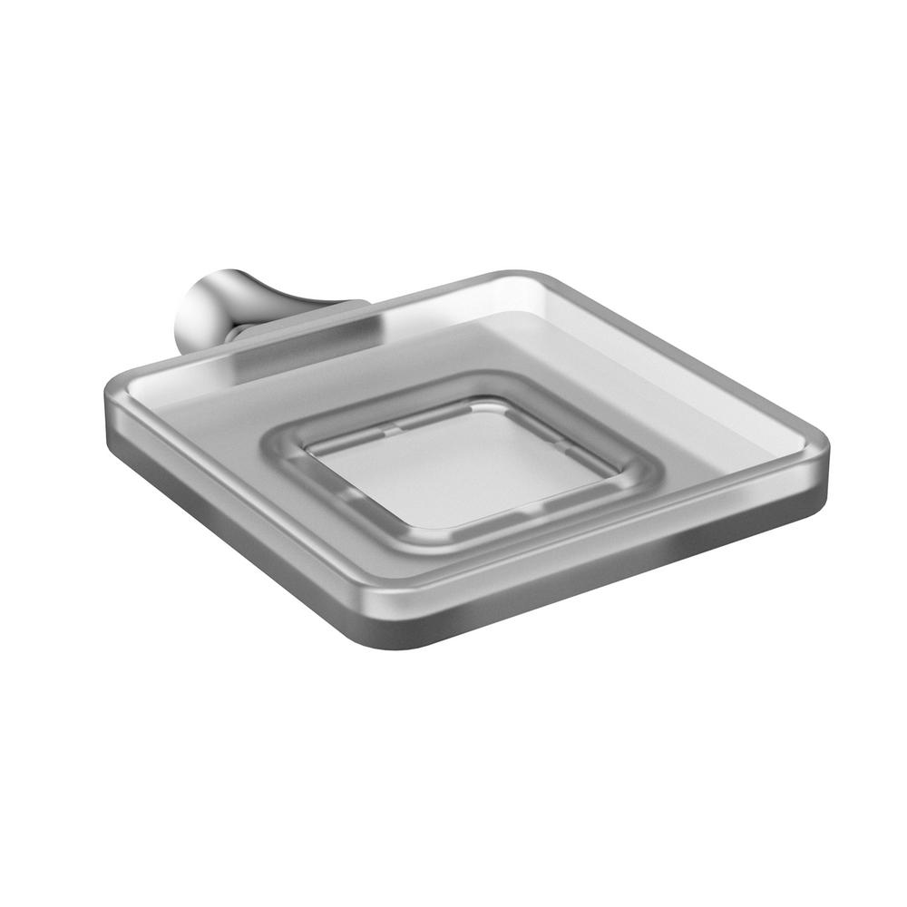 Interdesign Suction Soap Dish In Chrome 67902 The Home Depot