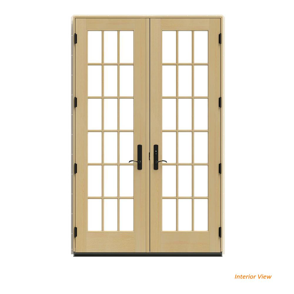 Red 60 X 96 Left Hand Inswing Exterior Doors Windows 60 In X 96 W 4500 Red Clad Wood Left Hand
