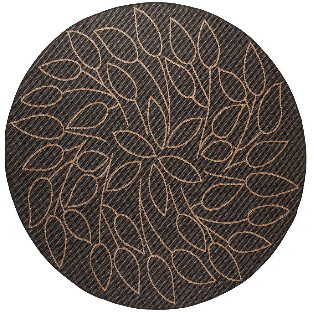 Home Decorators Collection Persimmon Black 9 ft. Round Area Rug