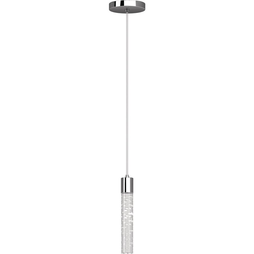 Volume Lighting Tristen 3 Watt 1 Light Chrome Indoor Integrated Led Tristen 3 Watt 1 Light Chrome Indoor Integrated Led Mini Hanging Pendant With Clear Bubble Acrylic