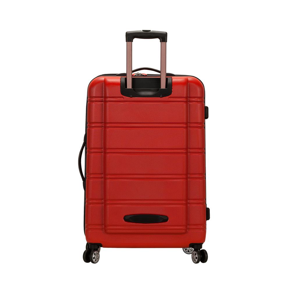 red hardside spinner luggage