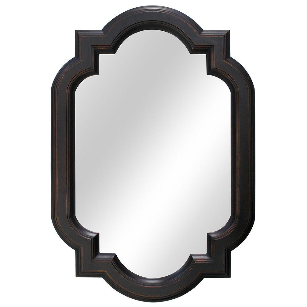 Bronze Bathroom Mirrors Bath The Home Depot L Framed Fog Free Wall Mirror In Oil