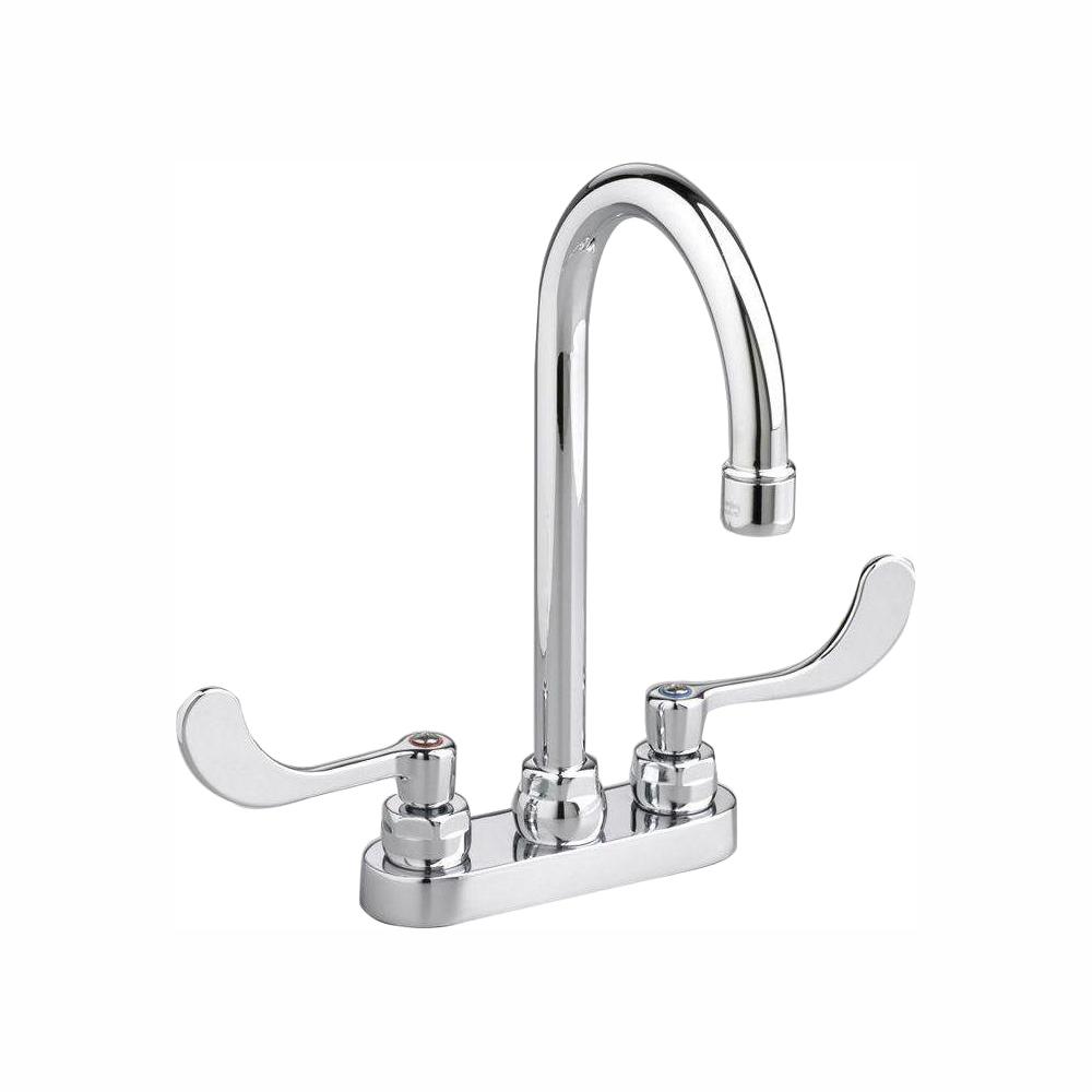 Kingston Brass 4 In Centerset 2 Handle High Arc Bathroom Faucet