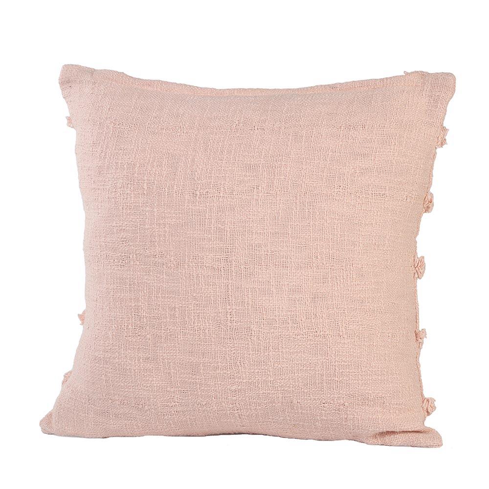 blush pink throw and cushions