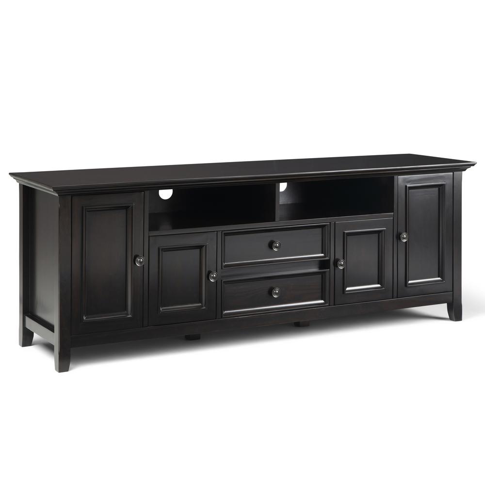 Simpli Home 72 In Amherst Solid Wood Wide Tv Media Stand