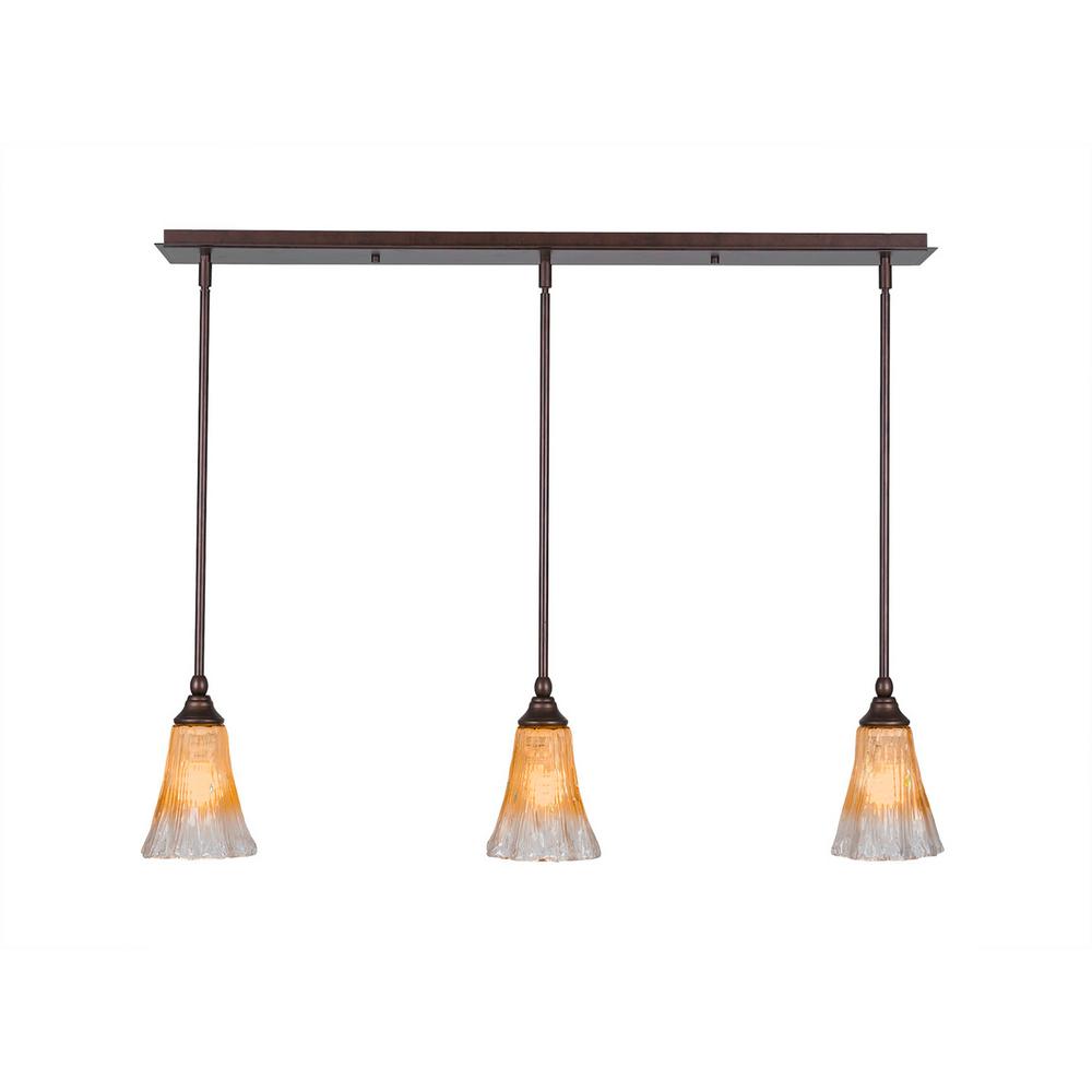 Cambridge 3 Light Bronze Island Pendant CLI 0055132 The Home Depot   Bronze Cambridge Pendant Lights Cli 0055132 64 1000 