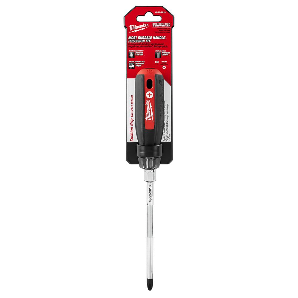 Milwaukee 6 in. 3 Phillips Screwdriver with Cushion Grip48222813