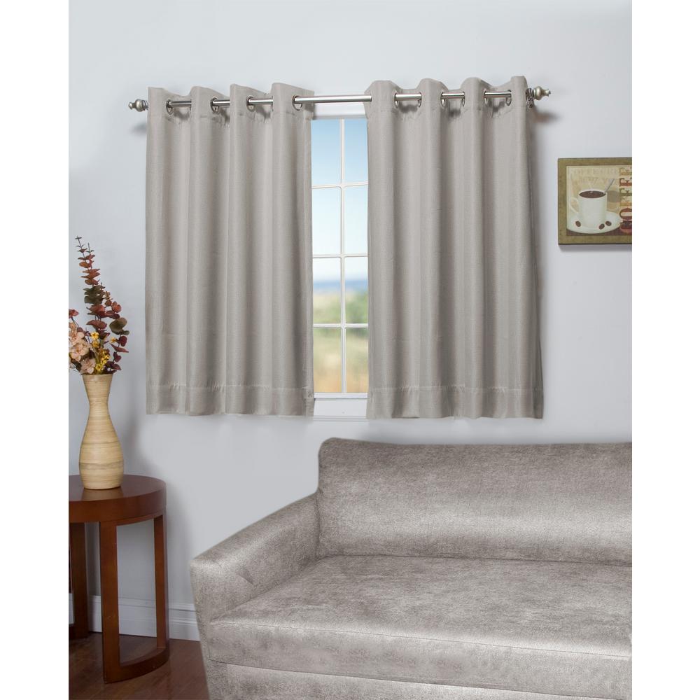 Ricardo Trading Tacoma 50 In W X 54 L Polyester Double Blackout W X 54 In L Polyester Double Blackout Grommet Window Panel Stone