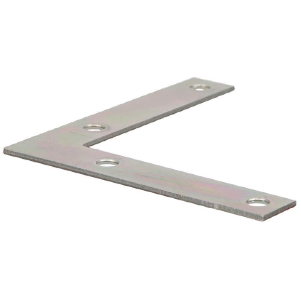 Hardware Essentials 8 X 1 In Zinc Plated Flat Corner Brace 5 Pack 8 X 1 In Zinc Plated Flat Corner Brace 5 Pack