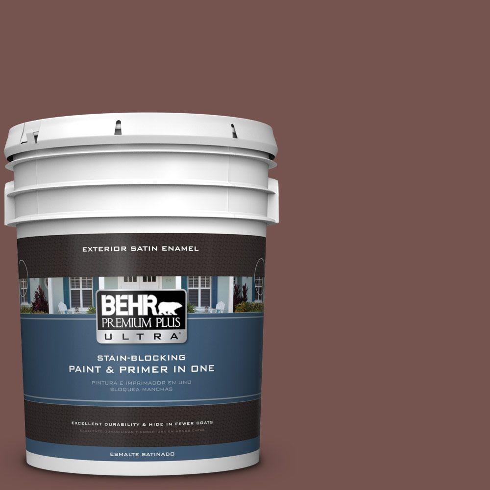 BEHR Premium Plus Ultra 5-gal. #PPU2-20 Oxblood Satin ...