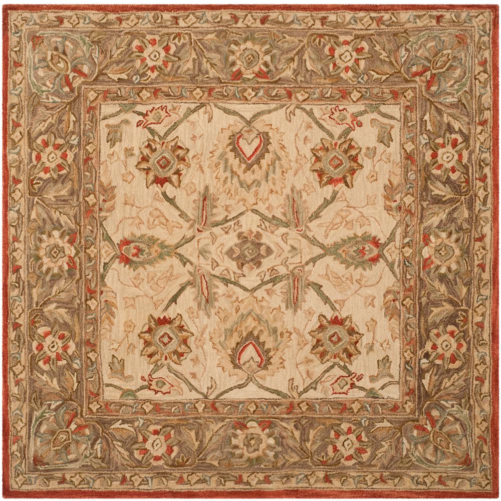 Safavieh Anatolia Beige Rust 6 Ft X 6 Ft Square Area Rug An512e 6sq The Home Depot