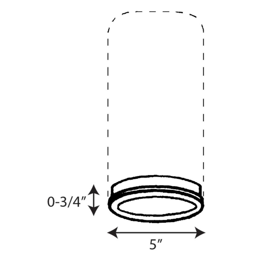 Black Progress Lighting P8799-31 Top Cover Lenses For P5675 Cylinder Adapts Up//Down Fixtures For Wet Location Use Heat and Shatter-Resistant Clear Tempered Lens with Black Trim
