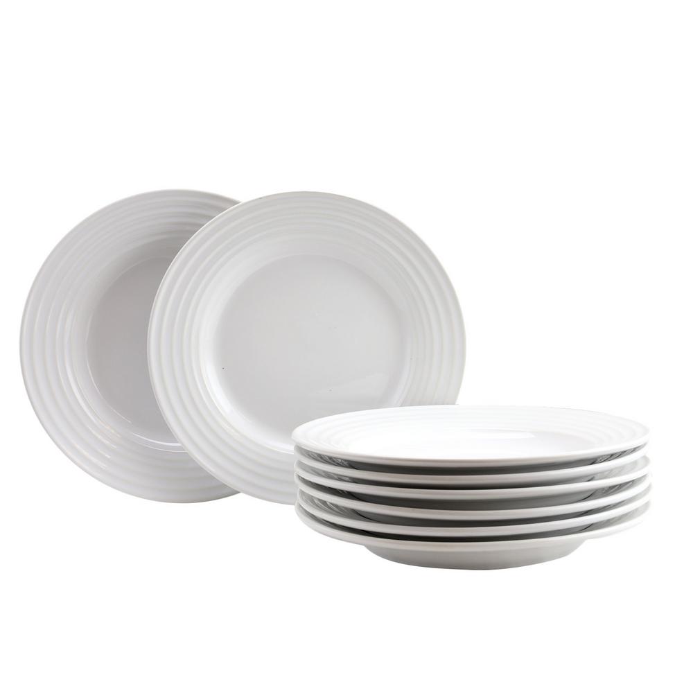 GIBSON HOME Plaza Cafe 8.5 in. White Dessert Plate Set (Set of 8 ... GIBSON HOME Plaza Cafe 8.5 in. White Dessert Plate Set (Set of 8 ...