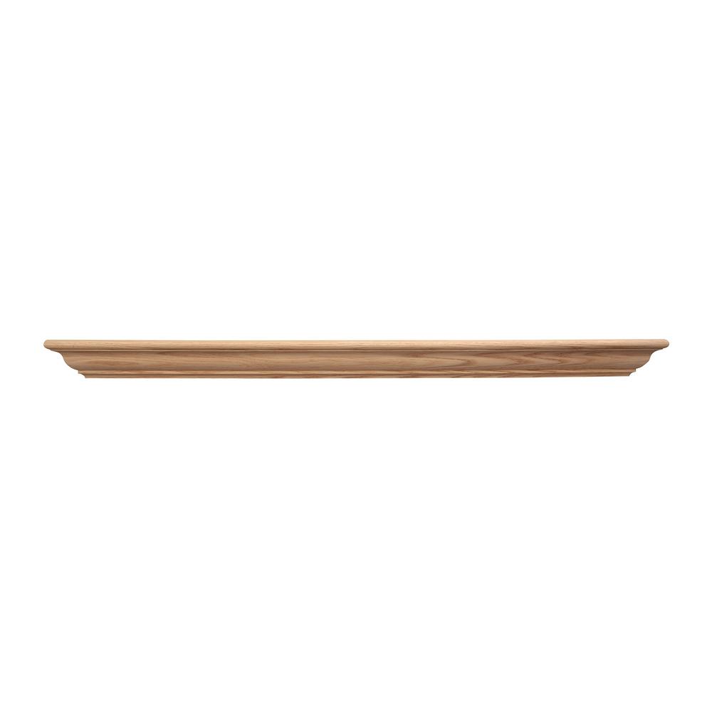 Ornamental Mouldings Classic 6 Ft Stain Grade Oak Cap Shelf