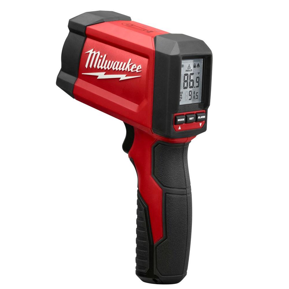 Milwaukee Laser Temperature Gun Infrared 121 Thermometer226820 The Home Depot