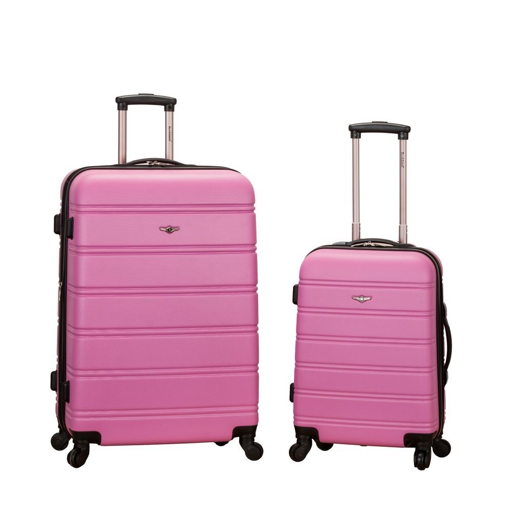 Rockland Melbourne Expandable 2-Piece Hardside Spinner Luggage Set, Pink was $340.0 now $102.0 (70.0% off)