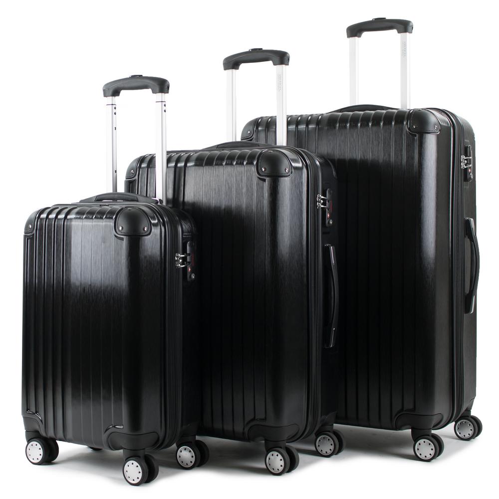American Green Travel Melrose Black 3 Piece Polycarbonate