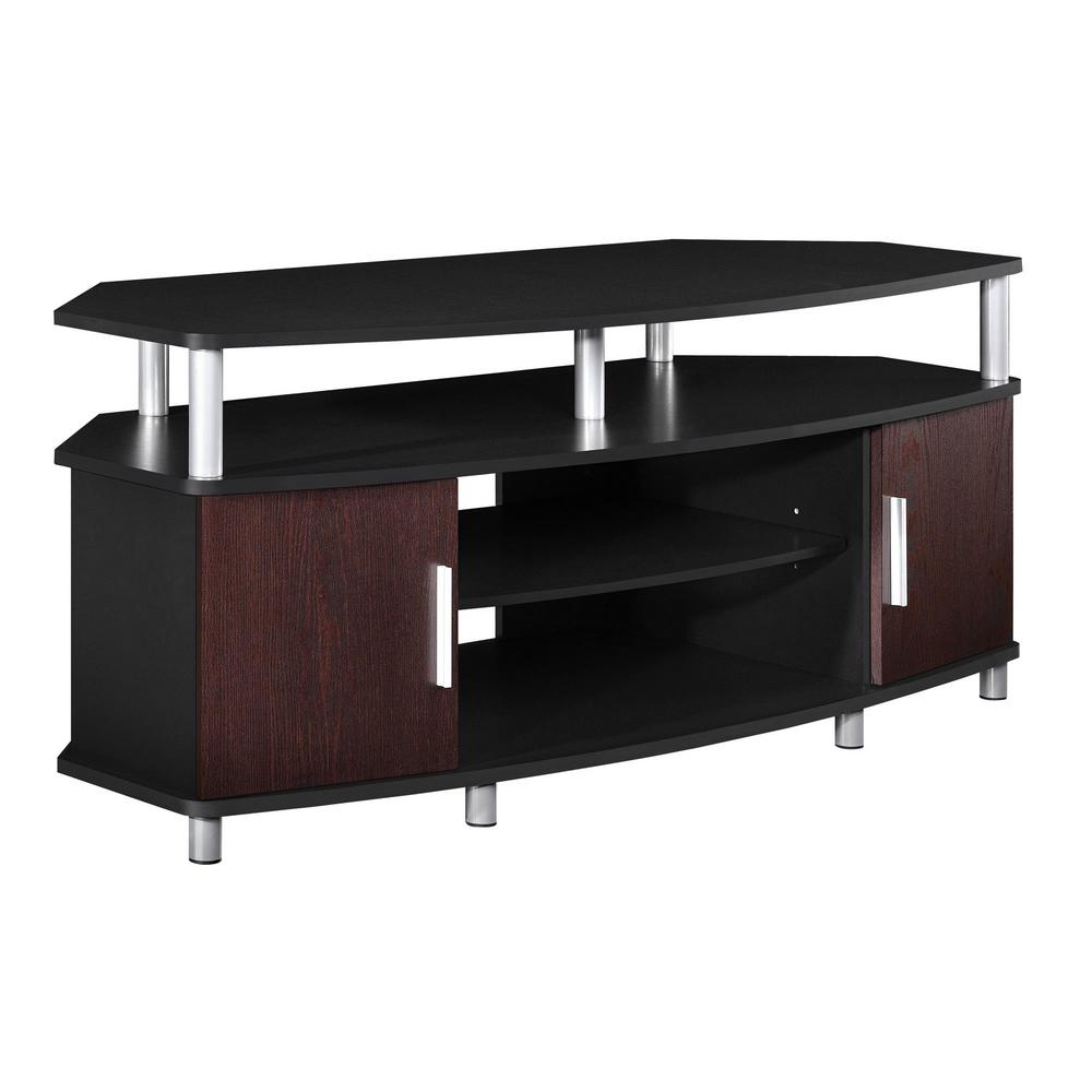 Ameriwood Home Windsor Black and Cherry 50 in. TV StandHD19448 The