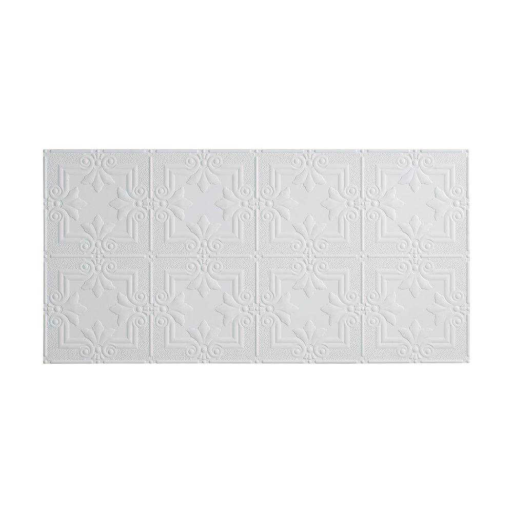 Fasade Regalia 2 Ft X 4 Ft Glue Up Pvc Ceiling Tile In Gloss
