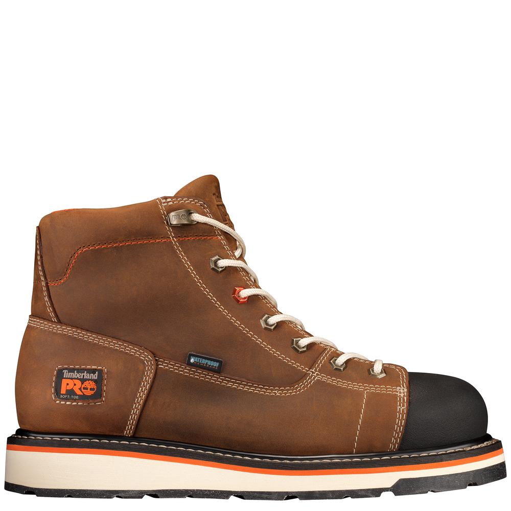 Timberland PRO Men's Gridworks Waterproof 6 in. Work Boots - Soft Toe - Brown Size 7.5(W) was $170.0 now $85.0 (50.0% off)