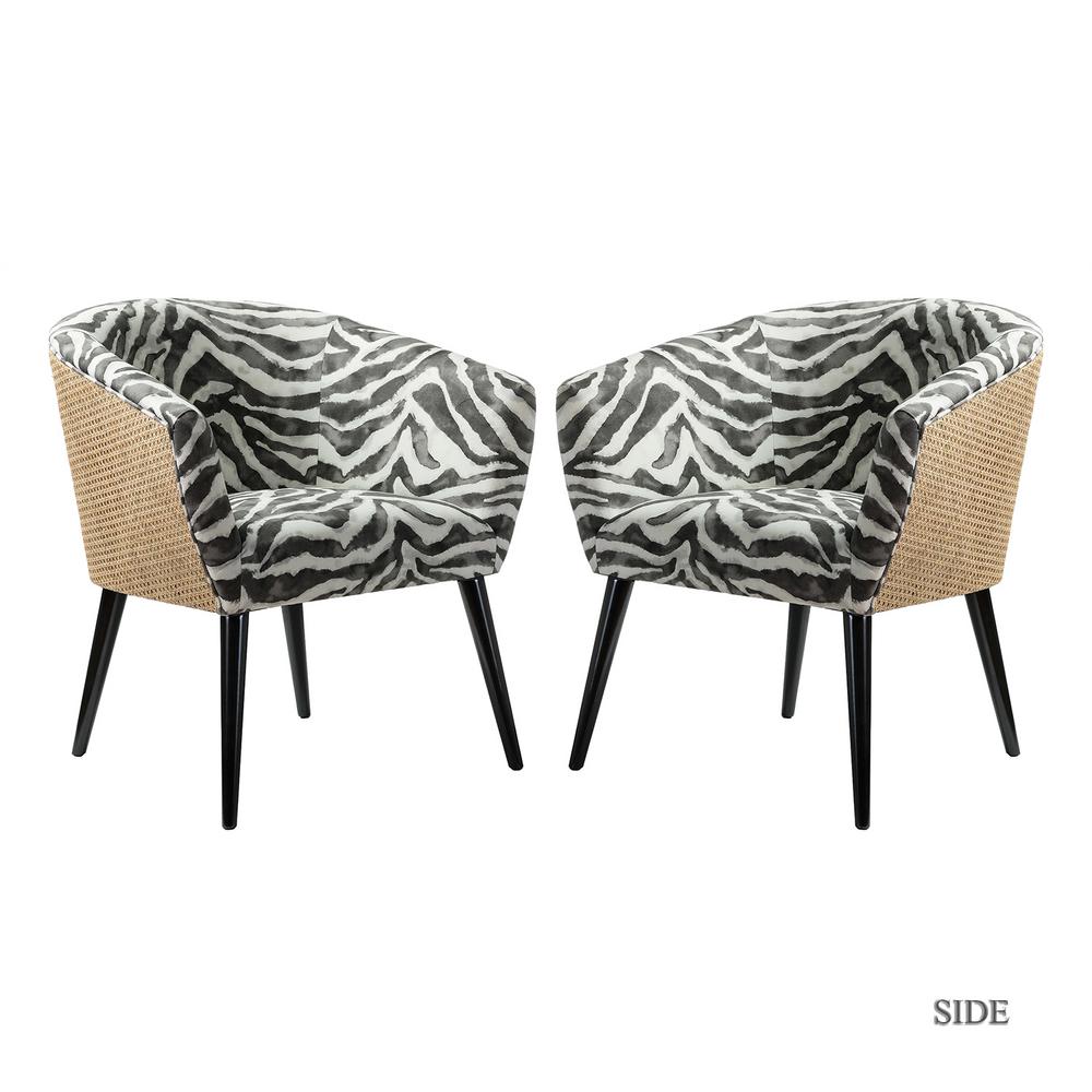 zebra wood dining chairs