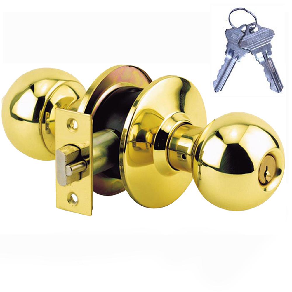 Grip Tight Tools Brass Grade 3 Storeroom Door Knob With 12 Sc1