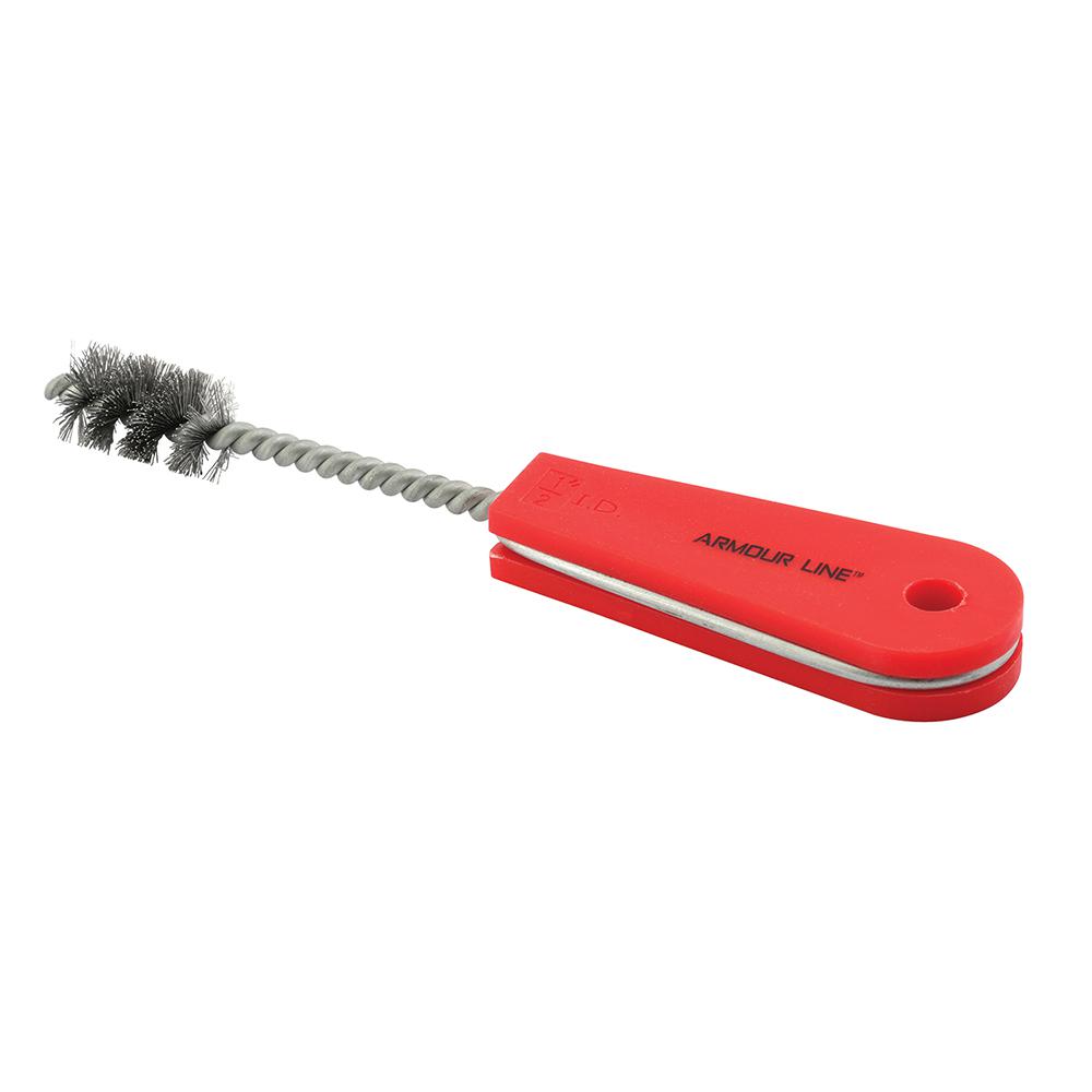 Armour Line 1/2 in. Internal Tube Cleaning Brush, Carbon Steel, Red Handle