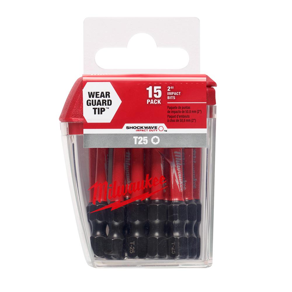 Milwaukee 4932430850 Shockwave Gen II PH1-Punta de Destornillador 2 Unidades, 25 mm