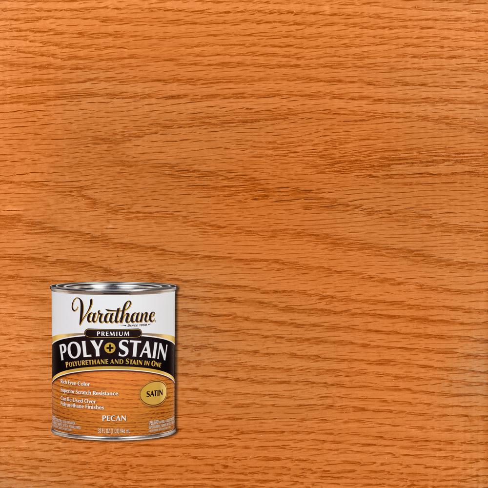 Varathane 1 qt. Pecan Satin OilBased Interior Stain and Polyurethane