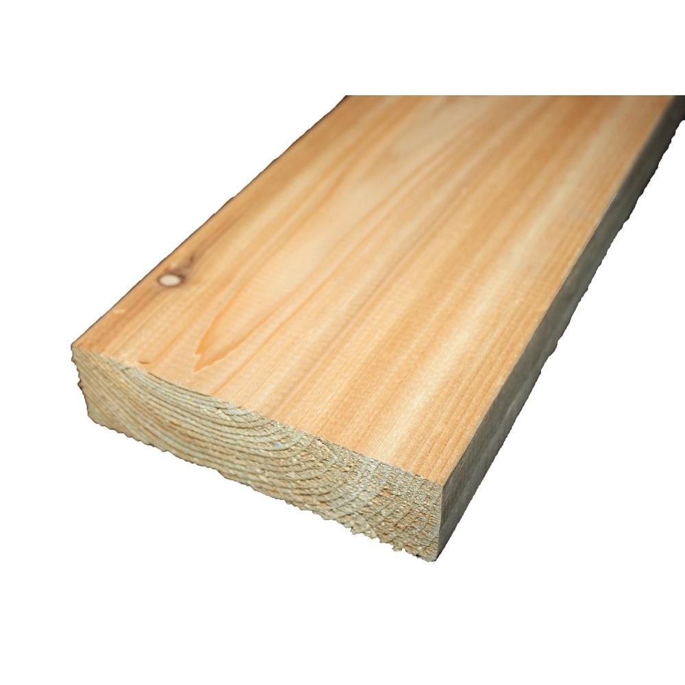2 in. x 6 in. x 10 ft. Premium S4S Cedar Lumber-281801 