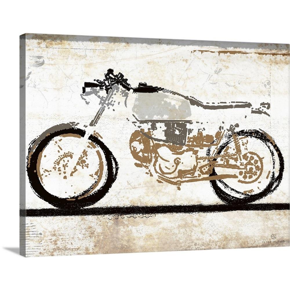 Greatbigcanvas Vintage Motorcycle 1 By Peter Horjus Canvas Wall Art 2184127 24 40x30 The Home Depot