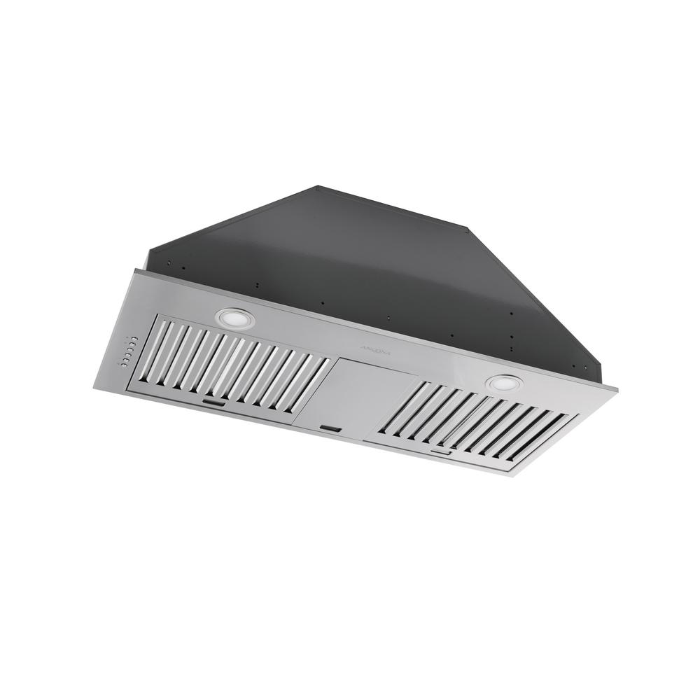 Ancona 34 in. Ducted BuiltIn Range Hood with LED in Stainless SteelAN
