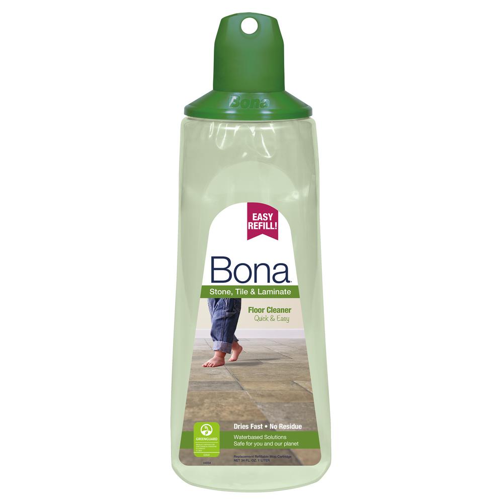 Bona 32 Oz High Gloss Stone Tile And Laminate Floor Polish Stone Tile And Laminate Floor Cleaner Refill Cartridge