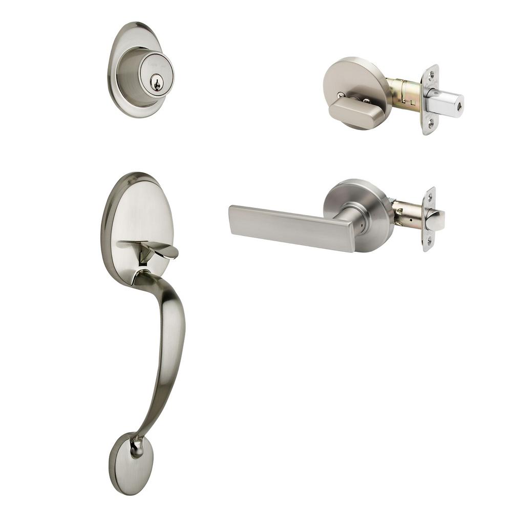 Copper Creek Mid Century Modern Satin Stainless Door Handleset