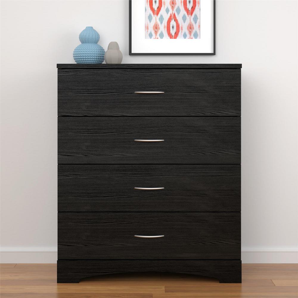 Ameriwood Richmond 4 Drawer Black Dresser Hd50970 The Home Depot