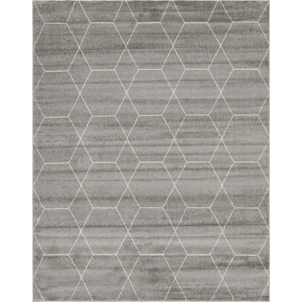 Stylewell Trellis Frieze Geometric Light Gray 8 0 X 10 Area Rug