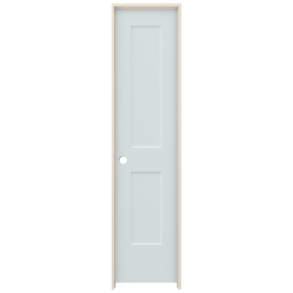 JELD-WEN 20 In. X 80 In. Monroe Light Gray Painted Smooth Solid Core ...