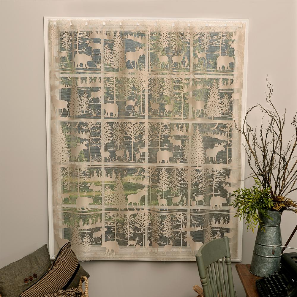 Heritage Lace Lodge Hollow Natural Lace Curtain 60 In W 63 In L