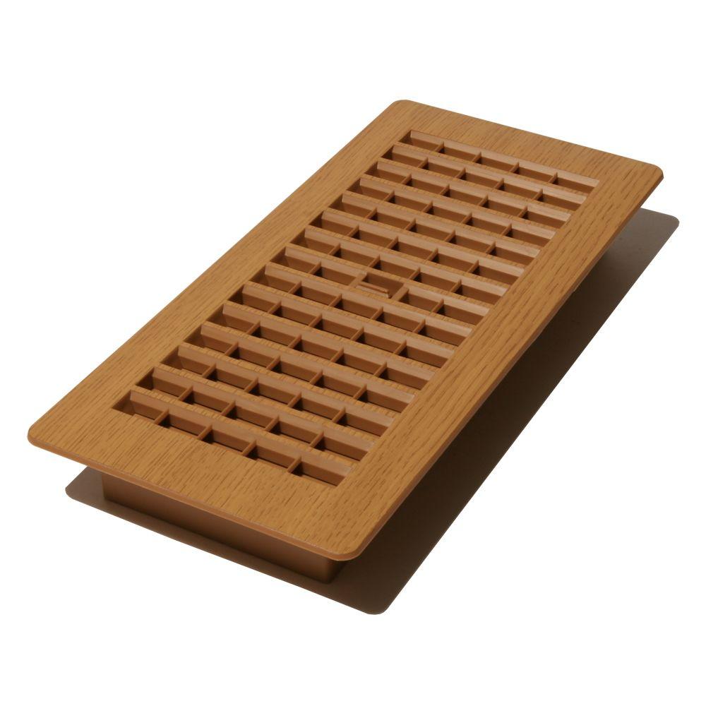 Decor Grates 4 In X 8 Plastic Floor Register Oak