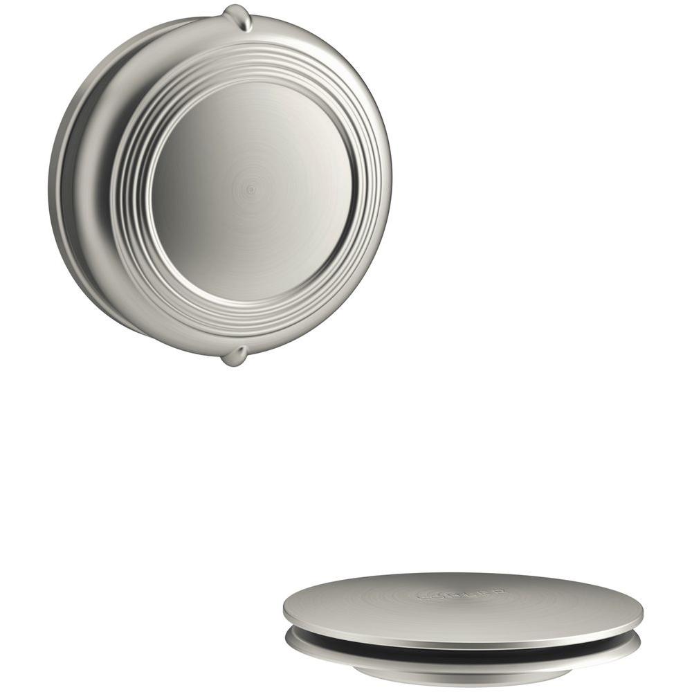 KOHLER PureFlo Traditional Rotary Turn Bath Drain Trim, Vibrant Brushed