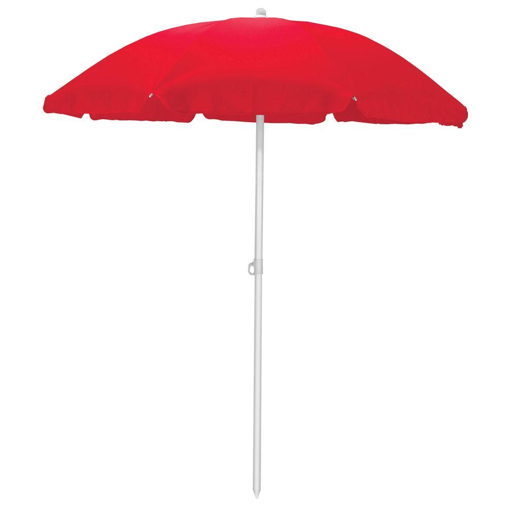 Destinationgear Cinzano 8 Ft Aluminum Manual Tilt Beach And Patio Umbrella In Red And Blue 1384 The Home Depot