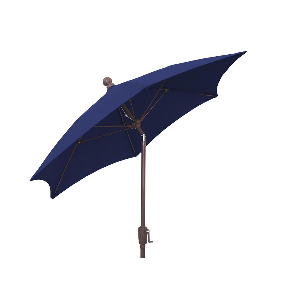 Water Resistant Patio Umbrellas Furniture The Home Depot Terrace Patio Umbrella Champagne Bronze Pole Tilt In Navy Blue