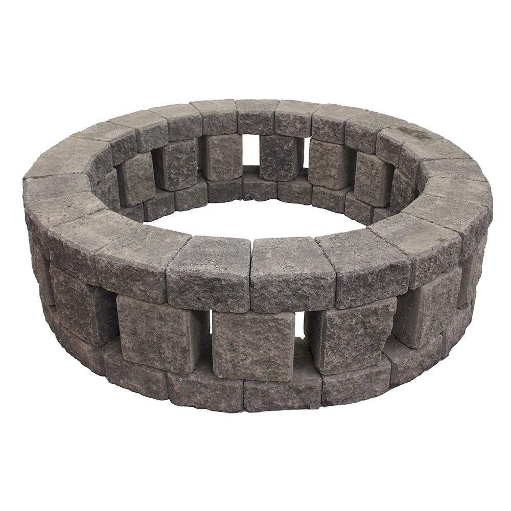 Stonehedge 58 in. x 16 in. Concrete Fire Pit Kit in Cascade Blend