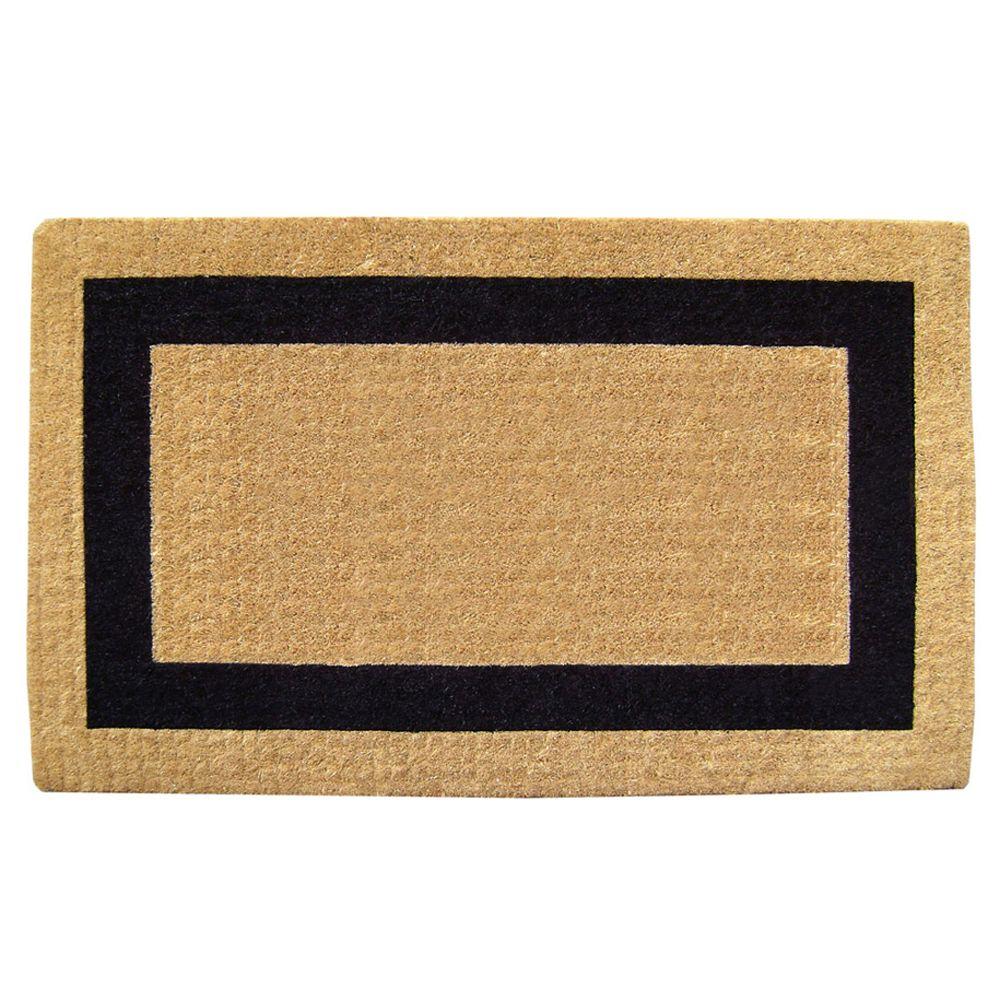 Nedia Home Single Picture Frame Black 22 inch x 36 inch HeavyDuty Coir Door Mat by Nedia Home